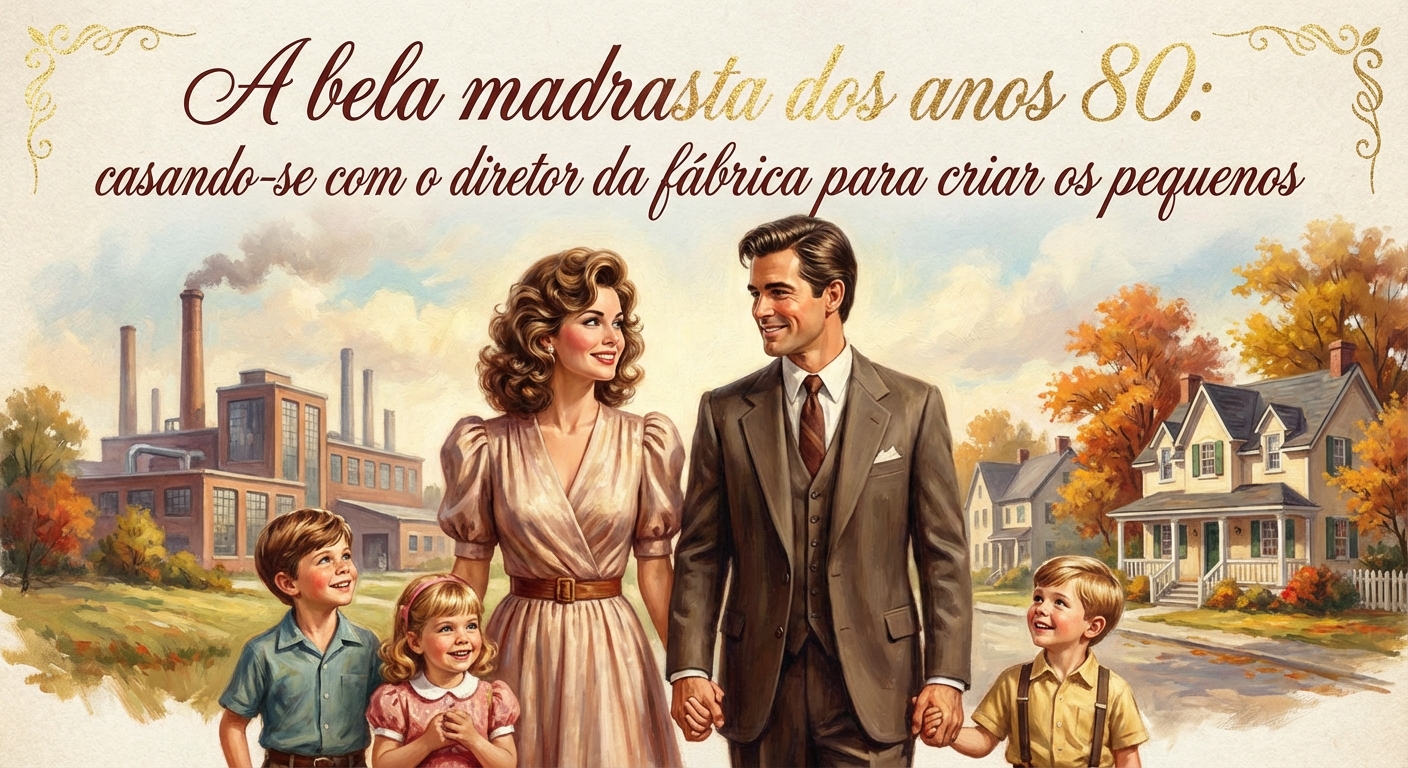 A bela madrasta dos anos 80: casando-se com o diretor da fábrica para criar os pequenos
